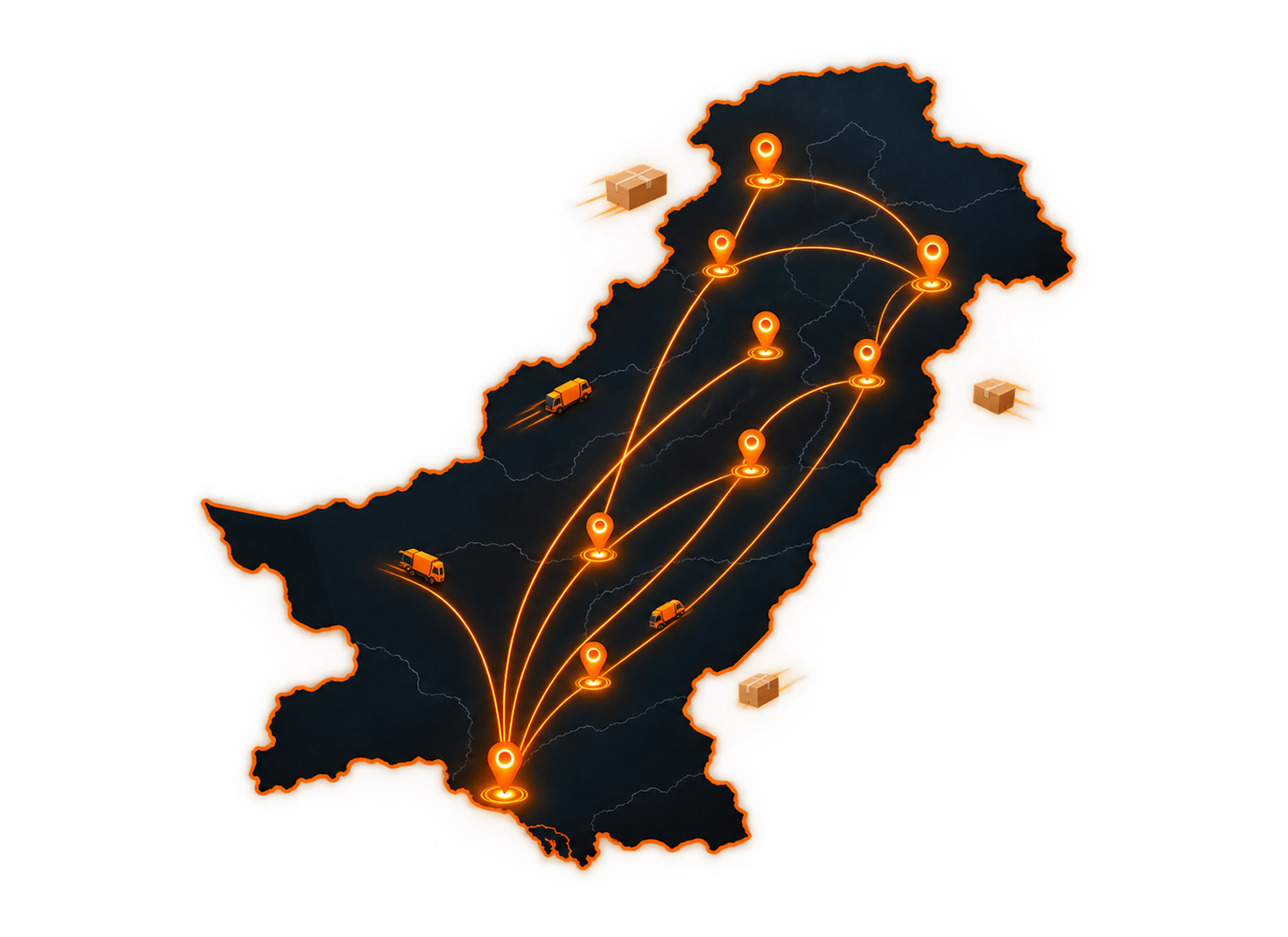Pakistan network map